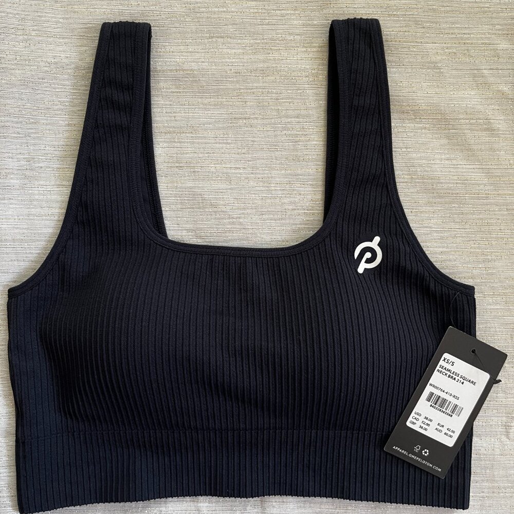 NWT, Peloton, Apparel, Seamless Square Neck Bra, Ink XS/S - Picture 5 of 6